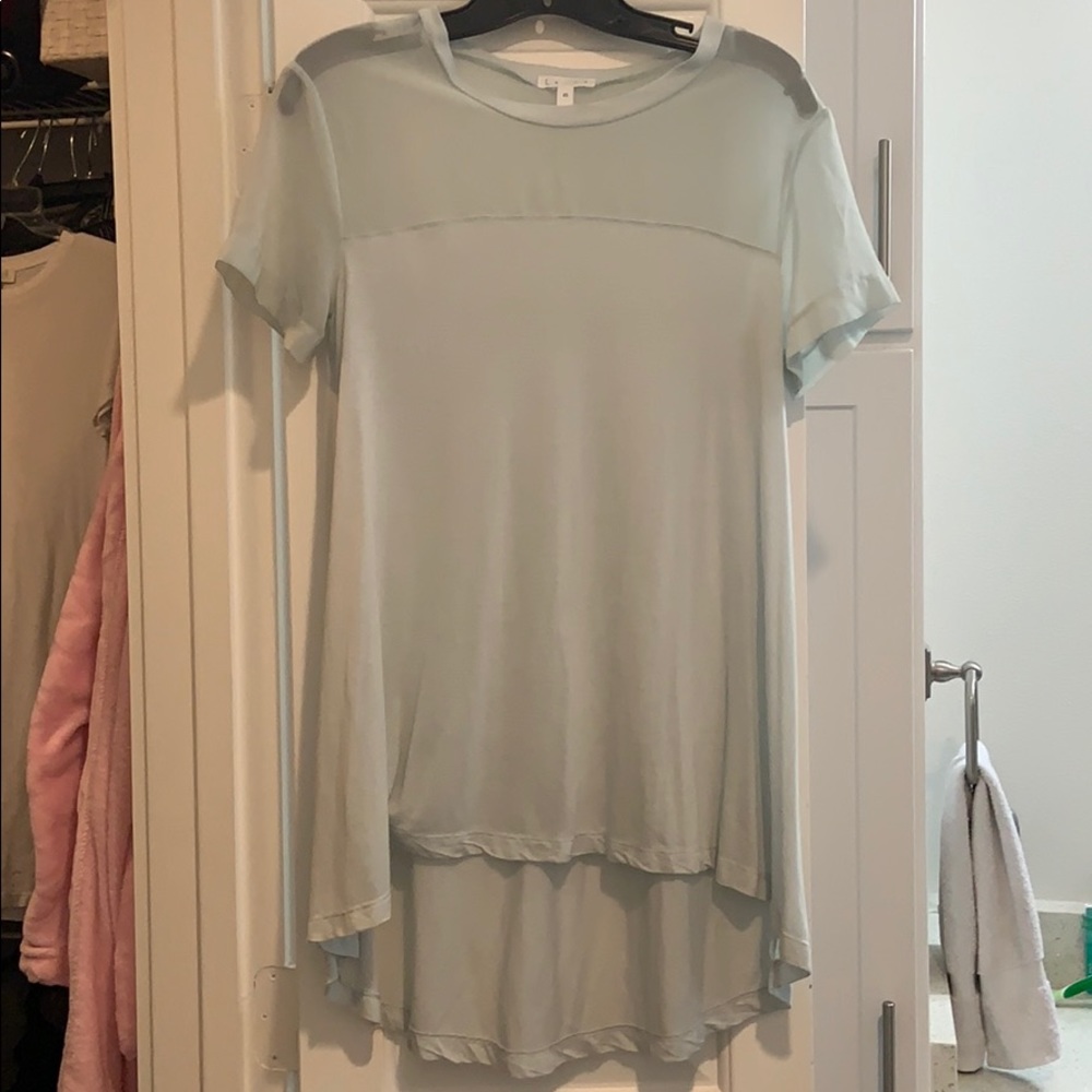 Light blue high low Leith top